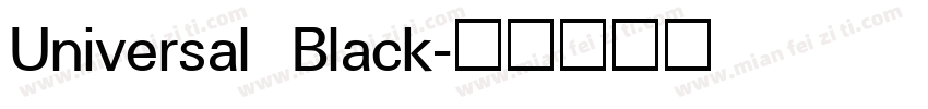 Universal Black字体转换